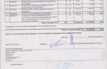 Перечень запчастей для ТО Лексус IS 250